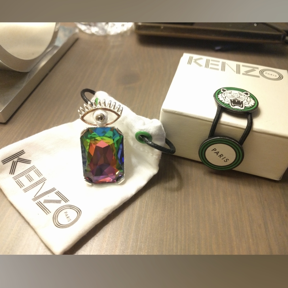 EUC Kenzo Paris holographic evil eye ring Sz 52 - Picture 1 of 10